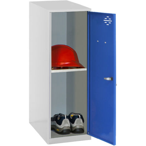SimonRack Casier Vestiaire Metallique Petit, 915x400x500 mm, Armoire Metallique Petit, Comprend la Clé, Gris/Bleu - Simonlocker