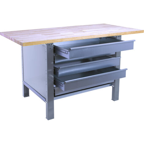 Simonrack établi de travail gris fonctionnel et robuste