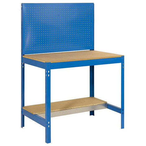 Simonrack Établi de travail moderne bleu bois robuste