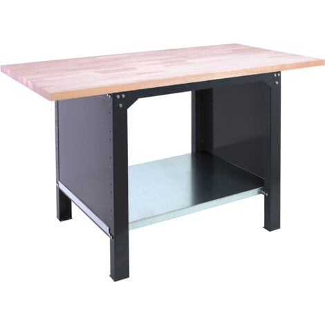 Simonrack Établi robuste anthracite en hêtre 1500x750 mm