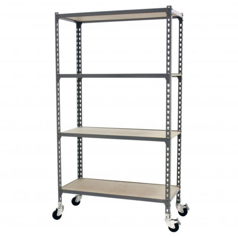 Simonrack Étagère clic gris bois système clic sans vis