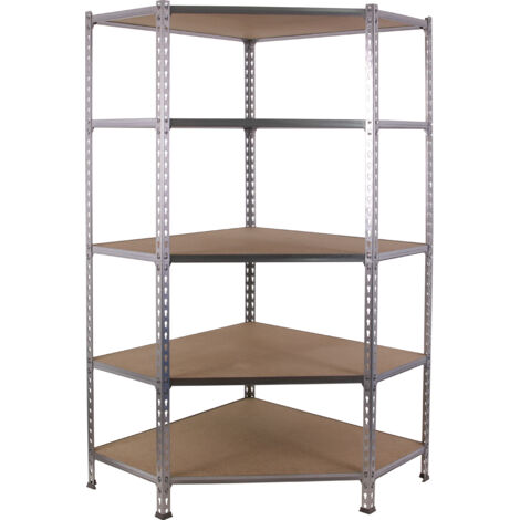 Simonrack Étagère d'angle galva bois 1800x900x400 mm