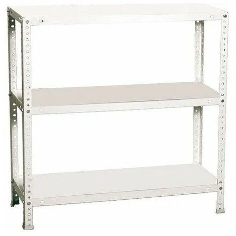 Simonrack – Étagère de rangement blanche 3 niveaux 75 kg – Métal renforcé – Dimensions 900x900x400 mm – Montage indépendant – Garantie 5 ans