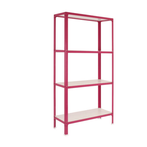 Simonrack Étagère design rose et blanc métal bois