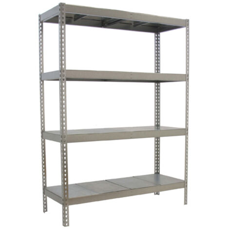 SimonRack Étagère Industrielle, 2000x1200x600 mm, 4 Niveaux, 400 kg Capacité de Charge et Point de Flexion, Métal, Étagère Charge Lourde, Galvanisé - Ecoforte