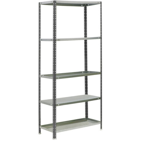 Simonrack Étagère métal gris galva 5 étagères 180x91 cm