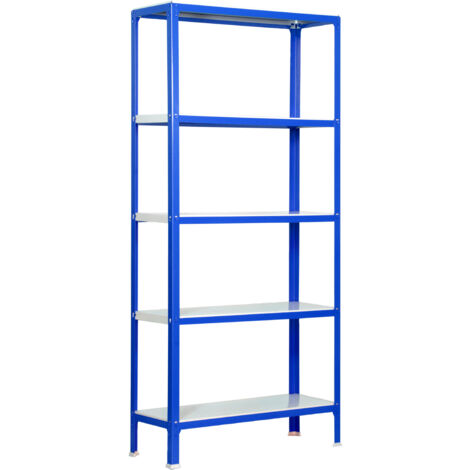 Simonrack Étagère Métallique 5 étagères bleu et blanc