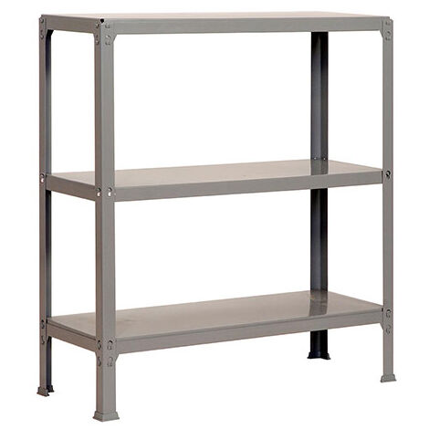 Simonrack Étagère métallique grise 3 niveaux robuste