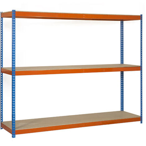 Simonrack Étagère moderne bleu orange métal bois