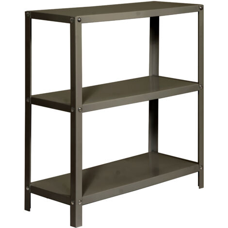 Simonrack Étagère moderne gris métal 3 niveaux