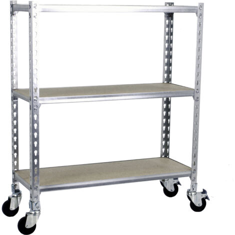 simonrack Étagère moderne métallique sur roues