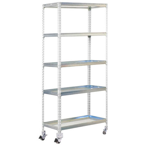 Simonrack Étagère modulable blanche 5 étagères 180 cm