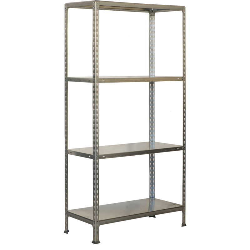 Tagère Rangement, 1600x800x300 mm, 4 Niveaux, 70 kg Capacité de Charge et Point de Flexion, Métal , Étagère Garage, Galvanisé - Ecoclick - Simonrack Tagère Rangement, 1600x800x300 mm, 4 Niveaux, 70 kg Capacité de Charge et Point de Flexion, Métal , Étagère Garage, Galvanisé - Ecoclick - Simonrack