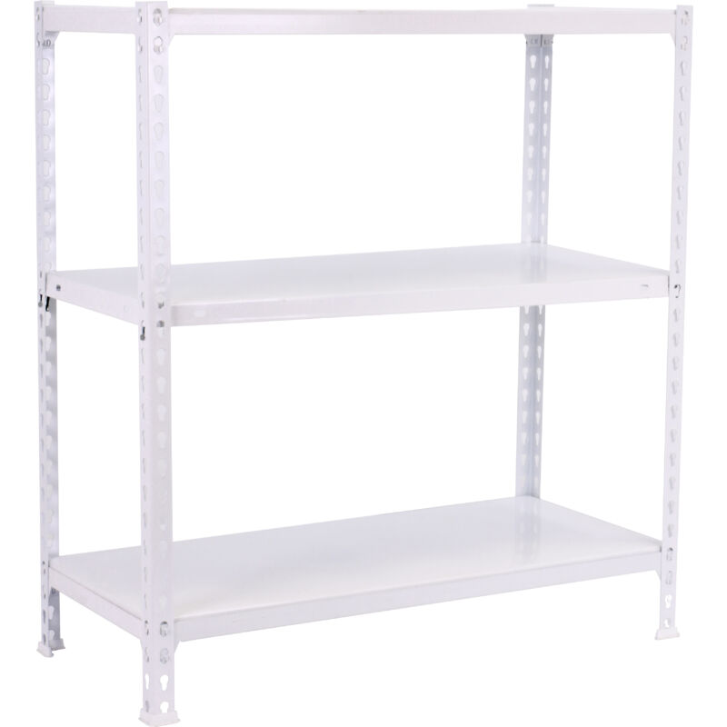 Tagère Rangement, 900x1000x500 mm, 3 Niveaux, 70 kg Capacité de Charge et Point de Flexion, Métal , Étagère Garage, Blanc - Ecoclick - Simonrack Tagère Rangement, 900x1000x500 mm, 3 Niveaux, 70 kg Capacité de Charge et Point de Flexion, Métal , Étagère Garage, Blanc - Ecoclick - Simonrack