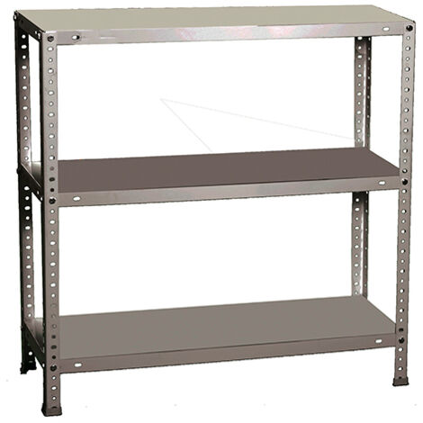 SimonRack Étagère Rangement, 900x800x400 mm, 3 Niveaux, 100 kg Capacité de Charge et Point de Flexion, Métal , Étagère Garage, Gris - Comfort