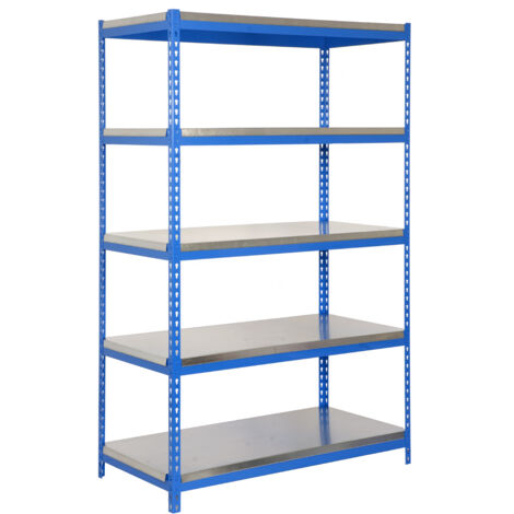 Simonrack Étagère robuste bleu galvanisé 5 niveaux