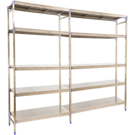 Simonrack Étagère robuste inox 5 étagères 1600x2490 mm