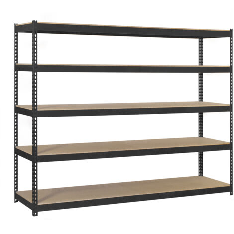 Simonrack Étagère sans vis anthracite bois moderne