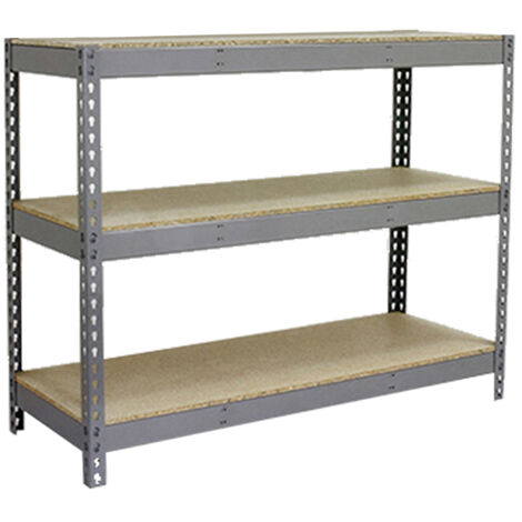 Simonrack Étagère sans vis gris et bois robuste design