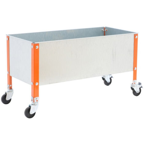 Simonrack Jardinière Mobile Métal Orange 70 Litres