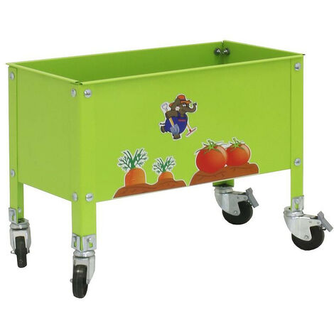 Simonrack Jardinière mobile verte 60 litres stable et résistante