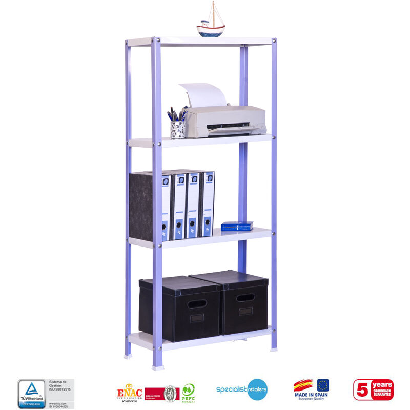 

Simonrack - ESTANTERIA DOMESTICA METALICA CARGA LIGERA CON TORNILLOS HOMECLASSIC COLOR PLUS 4 VIOLETA/BLANCO 1600x1000x300mm 100KG/ESTANTE