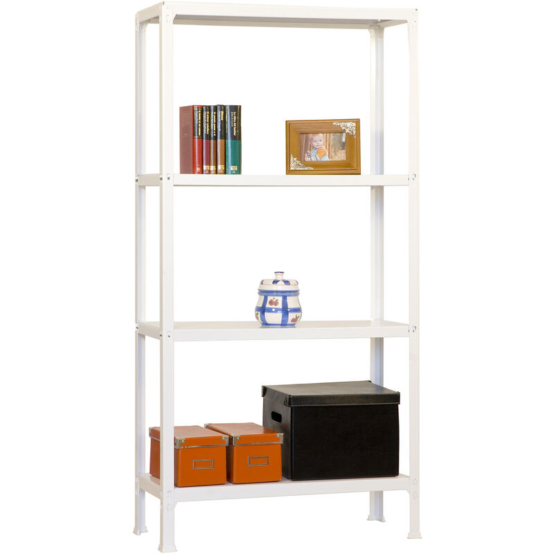 

Simonrack - ESTANTERIA DOMESTICA METALICA CARGA LIGERA SIN TORNILLOS HOMECLICK MINI 4 BLANCO 1600x800x300 mm 150 KG/ESTANTE