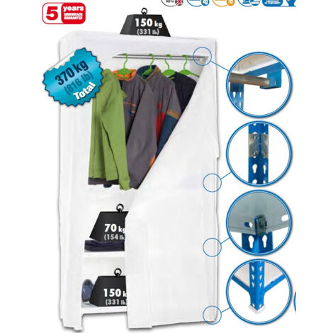 SimonRack - Lagerregal 1800x900x500 - CLICK & KEEP 4/500 WEISS