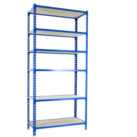 Simonrack Maderclick 6/400 Scaffale metallico blu e legno