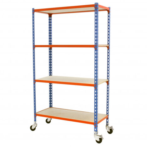 Simonrack Maderclick Mobile Plus étagère bleue 4 niveaux