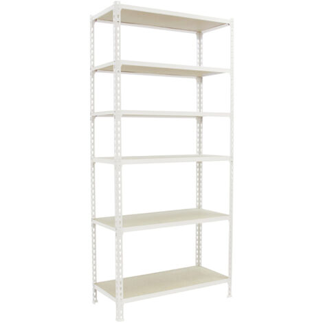 Simonrack Maderclick Superplus scaffale metallico bianco legno
