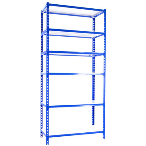 Simonrack Mensola in metallo blu e bianco 6 ripiani