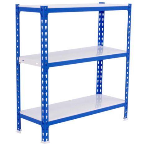 Simonrack Mensola leggera in metallo blu e bianco