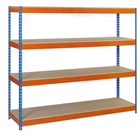 Simonrack Mensola Moderna Blu Arancione in Legno Robusto