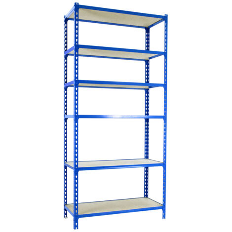 Simonrack Mensola rustica blu in legno robusto con 6 mensole