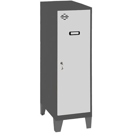 Simonrack Mini Armadietto in Metallo Grigio con Serratura a Cilindro