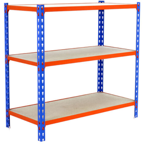 Simonrack Scaffale di Stoccaggio Moderno Blu Arancione Legno