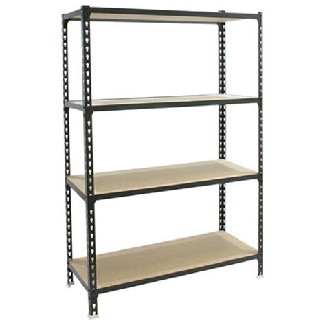 Simonrack scaffale in metallo antracite e legno robusto