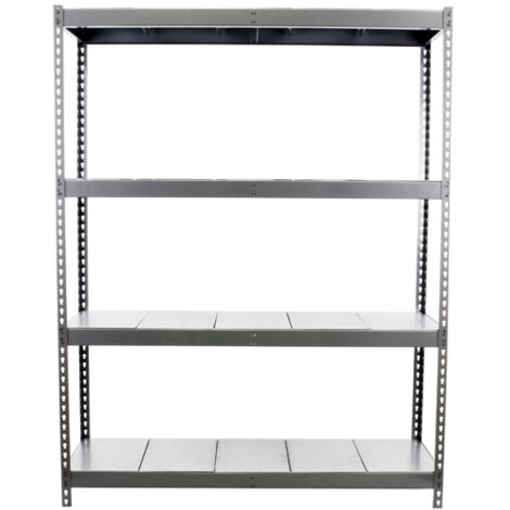 SimonRack Scaffale Industriale, 2000x1200x600 mm, 4 Ripiani in Metallo, Portata 400 kg per Ripiano, Scaffale Carichi Pesanti, Grigio/Zincato – Ecoforte