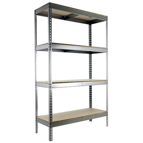 SimonRack Scaffale Industriale, 2000x2100x600 mm, 4 Ripiani in Legno, Portata 500 kg per Ripiano, Scaffale Carichi Pesanti, Zincato/Legno – Simonforte