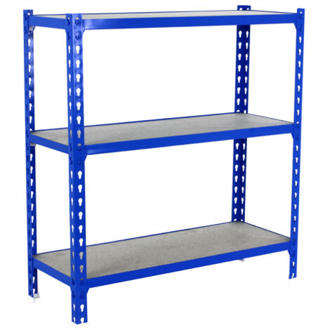 Simonrack Scaffale Leggero Blu Legno Robusto 3 Ripiani