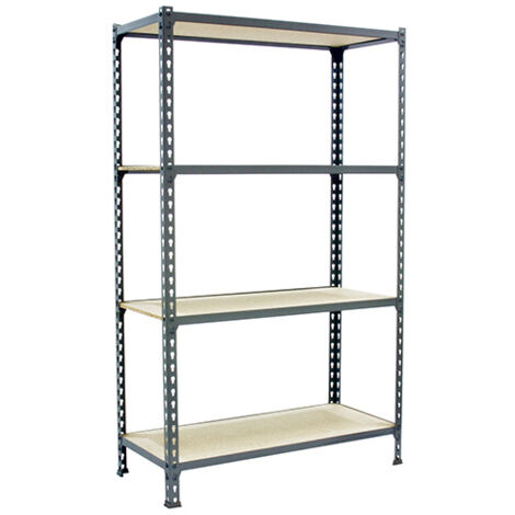 Simonrack Scaffale moderno grigio 4 ripiani in metallo