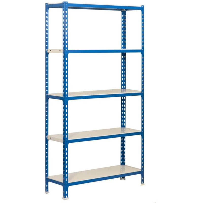 SimonRack Scaffale Portaoggetti, 2000x1000x300 mm, 5 Ripiani, Portata 180 kg per Ripiano, Metallo, Scaffale da Garage, Zincato – Simonclick