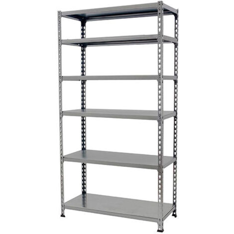 SimonRack Scaffale Portaoggetti, 2500x1200x500 mm, 6 Ripiani, Portata 200 kg per Ripiano, Metallo, Scaffale da Garage, Grigio – Simonclick