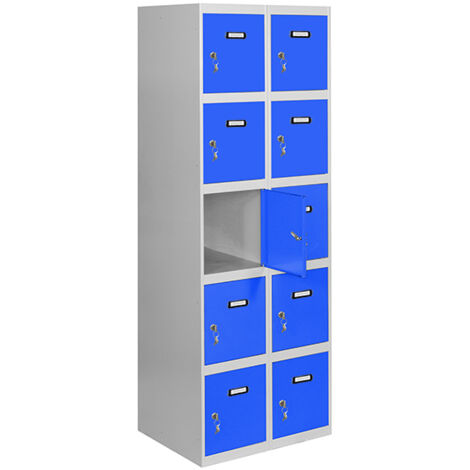 Simonrack Simonlocker armadio-porta grigio e blu 10 porte