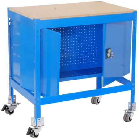 Simonrack Table de travail moderne bleu robuste et pratique