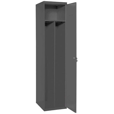 SimonRack Vestiaire Métallique 1 Porte, 1800x400x500 mm, Module additionnel, Serrure à Clé et Aérations, Gris/Bleu Simonlocker