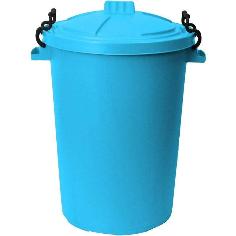 Simpa - 85L Plastic Bin with Clip Lock Lid - sky blue Qty 1 - Sky Blue