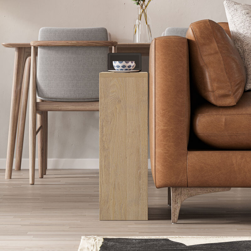 Decortie - Simpi Moderner Beistelltisch Mehrzweck Kreativität H 60cm 2 Ebenen - Eiche - Eiche