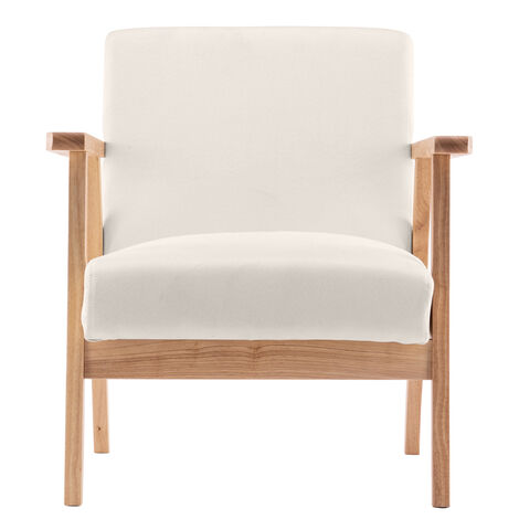 Simple armchair living room bedroom modern creative wooden single lounge chair